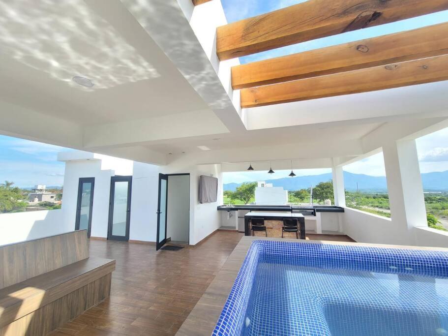 Casa Lua Tequesquitengo. Alberca, Jacuzzi Y Roof Exteriör bild